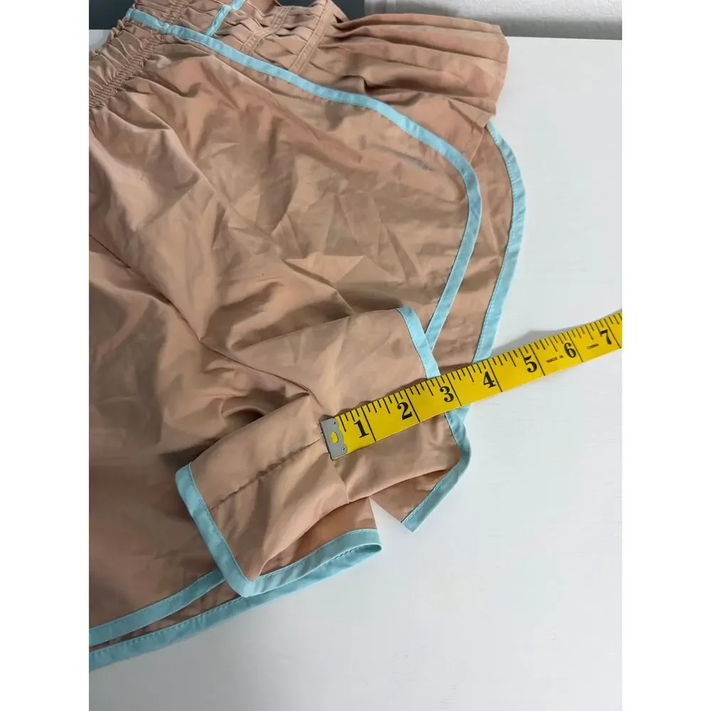 FP Movement Womens Easy Tiger Shorts Tan And Blue Workout Running Size Small